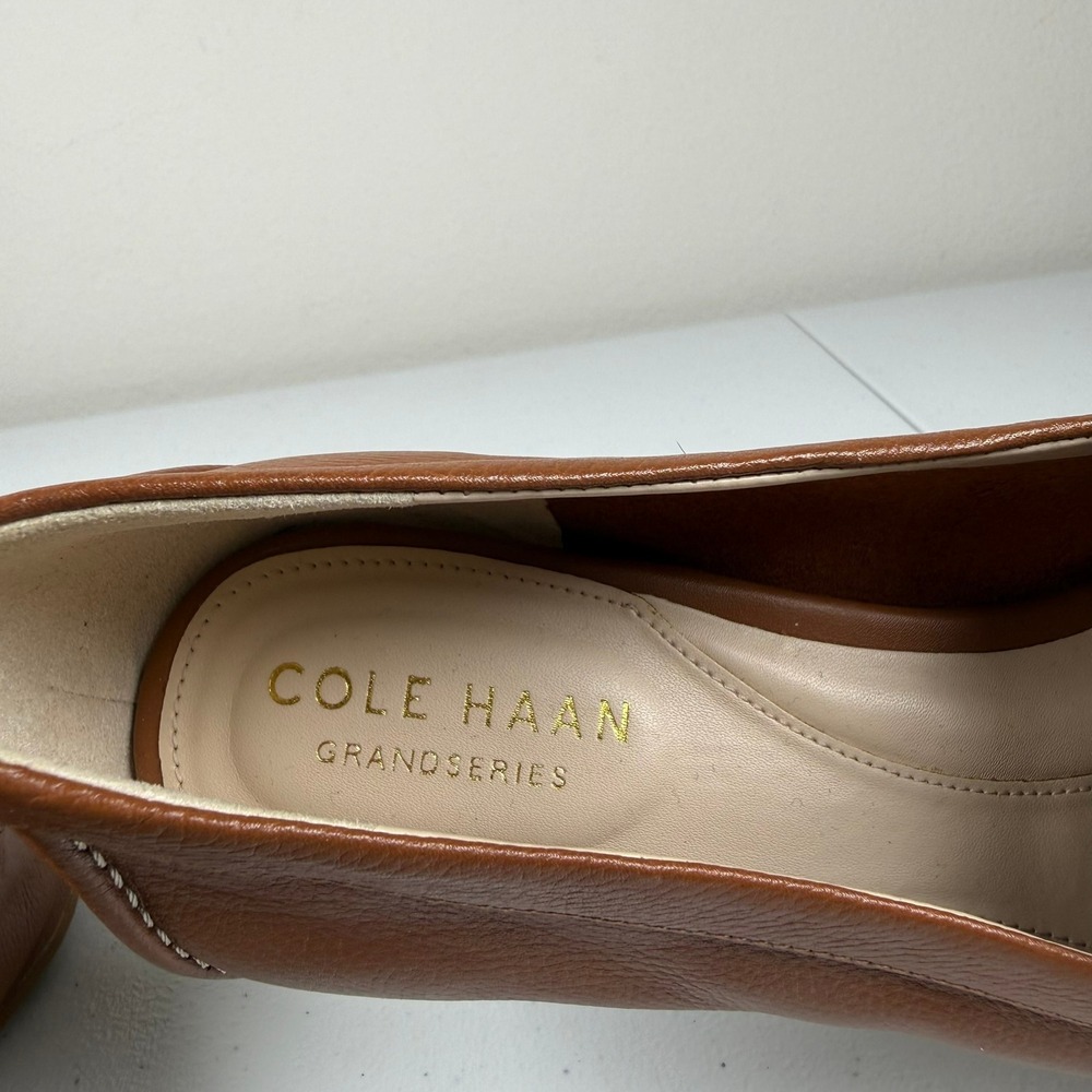 Cole Haan Womens 7 Caddie Bow Loafers Brown Leather GrandSeries W18162 Classic - Picture 5 of 9